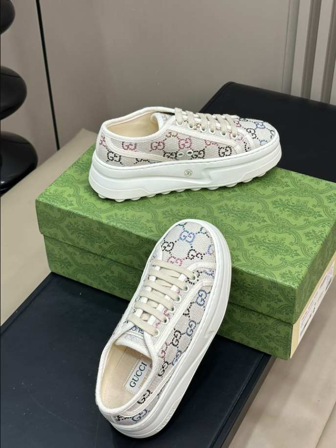 Sneaker Gucci GG Monogram In Off White Canvas Reps - GI042 - view 06