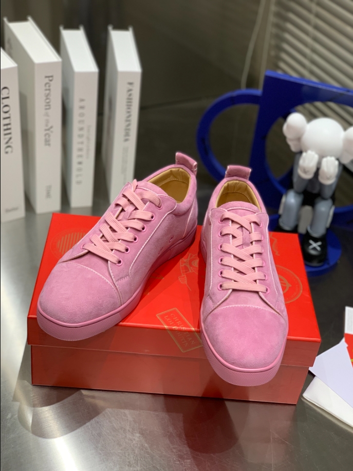 Christian Louboutin Louis Junior Spikes Orlato Flat ‘Pink Confettis’ Sneaker Reps - CLS117 - view 03