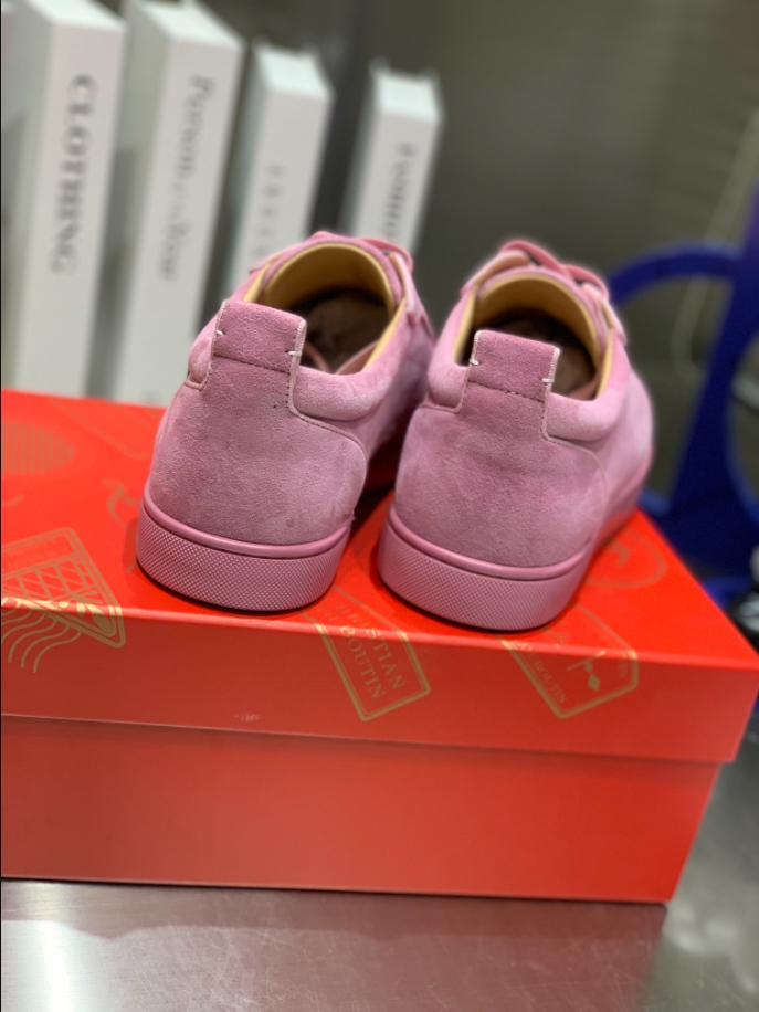 Christian Louboutin Louis Junior Spikes Orlato Flat ‘Pink Confettis’ Sneaker Reps - CLS117 - view 04