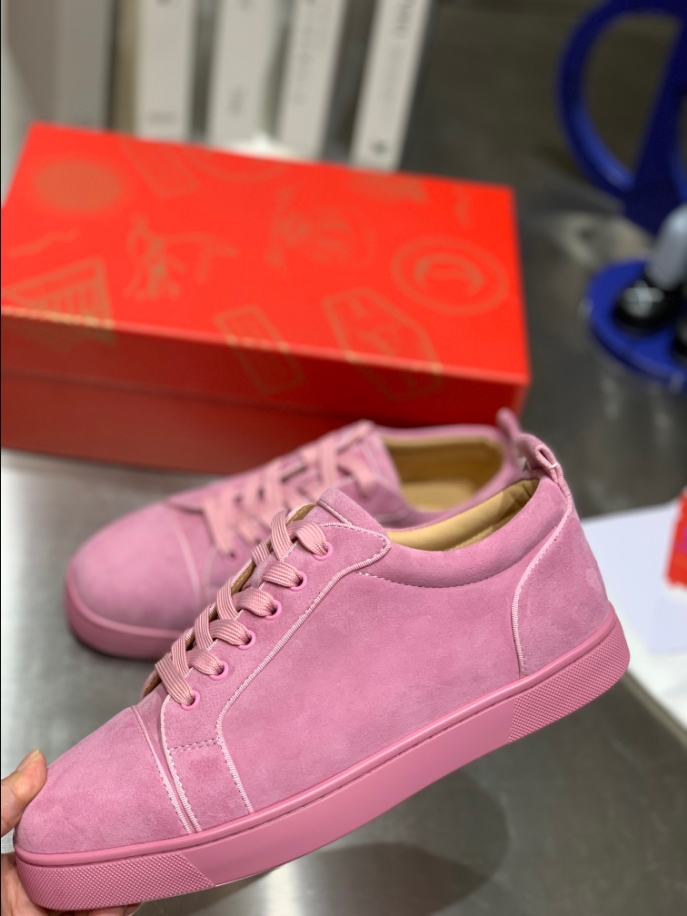 Christian Louboutin Louis Junior Spikes Orlato Flat ‘Pink Confettis’ Sneaker Reps - CLS117 - view 05