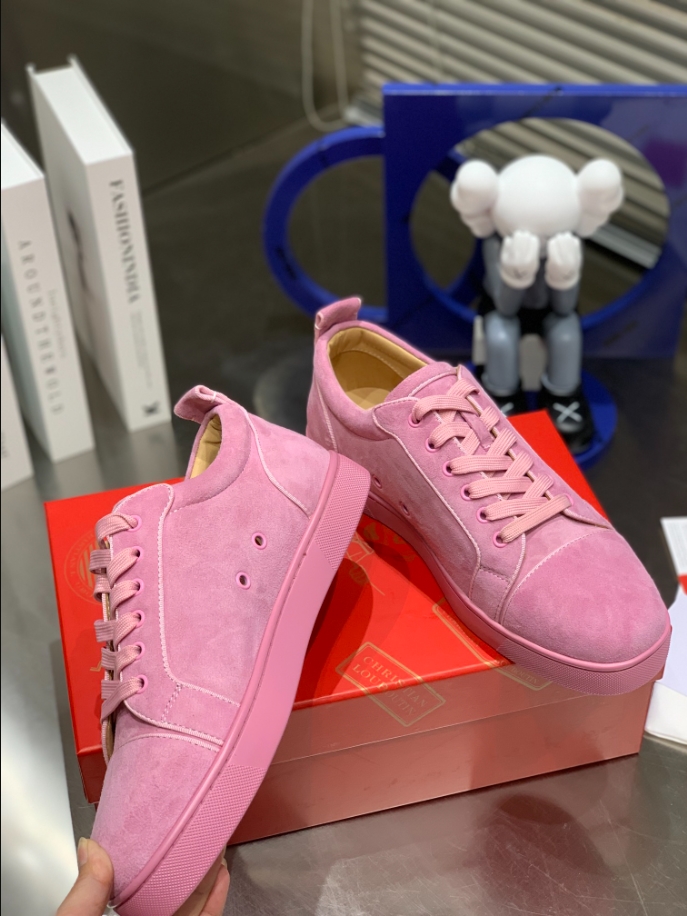Christian Louboutin Louis Junior Spikes Orlato Flat ‘Pink Confettis’ Sneaker Reps - CLS117 - view 06