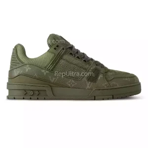 Louis Vuitton Trainer Sneakers In Green Reps - LS113 - view 01