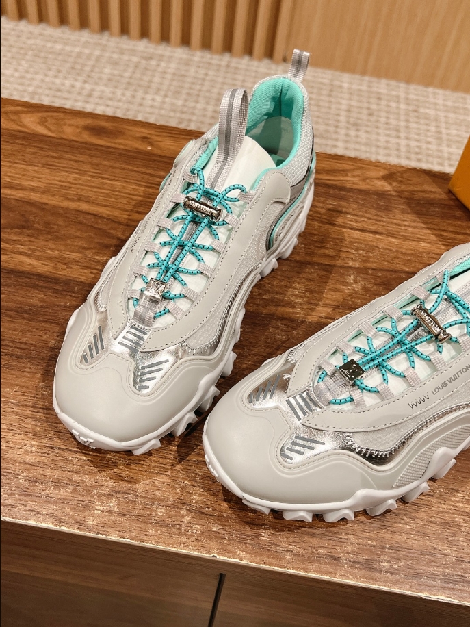 Louis Vuitton Rush Green Silver Sneaker Reps - LS103 - view 03