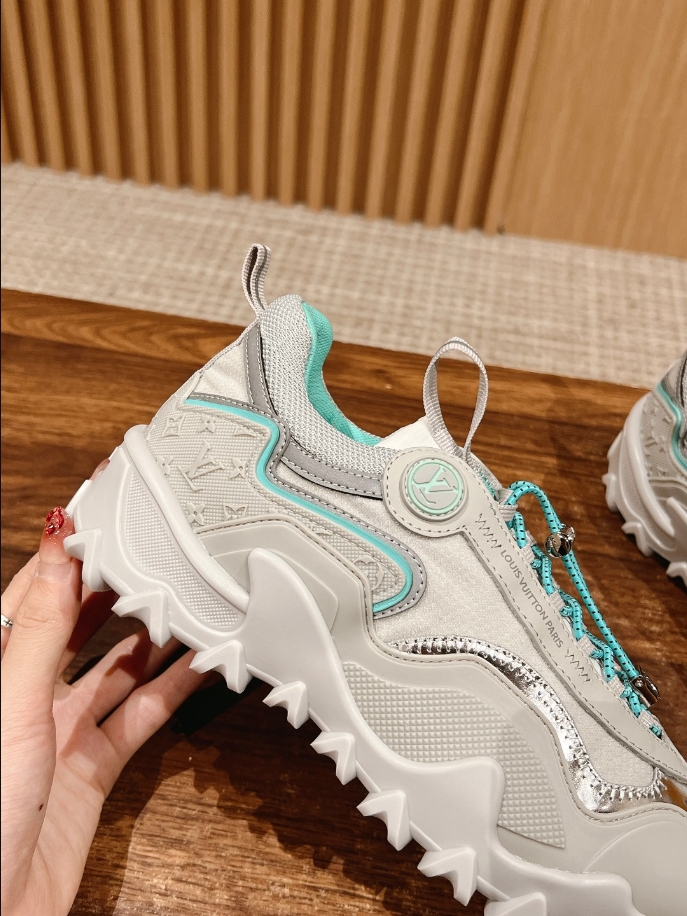 Louis Vuitton Rush Green Silver Sneaker Reps - LS103 - view 04