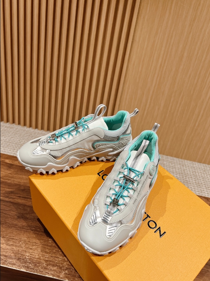 Louis Vuitton Rush Green Silver Sneaker Reps - LS103 - view 06