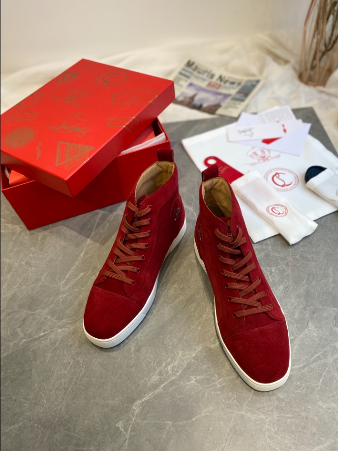 Christian Louboutin Louis High Red Sneaker Reps - CLS110 - view 06