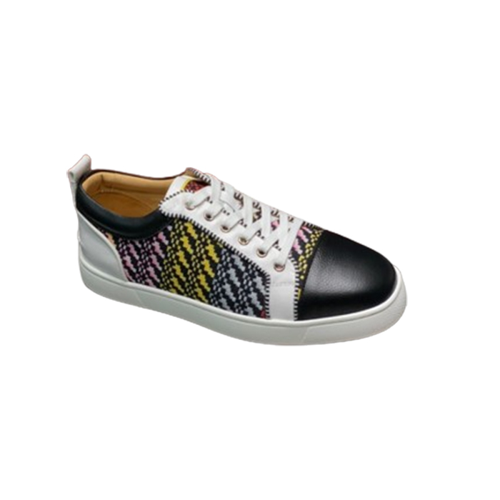 Christian Louboutin Louis Junior Orlato Nappa Raphia Bistrot Multicolor Sneaker Reps - CLS119 - view 01