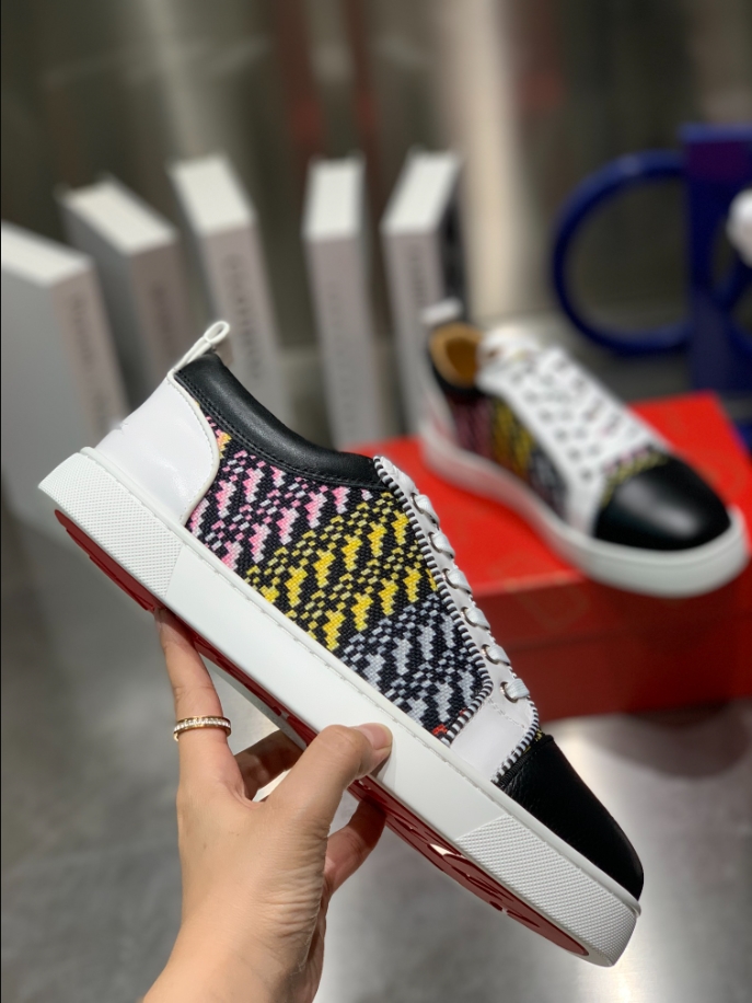 Christian Louboutin Louis Junior Orlato Nappa Raphia Bistrot Multicolor Sneaker Reps - CLS119 - view 03