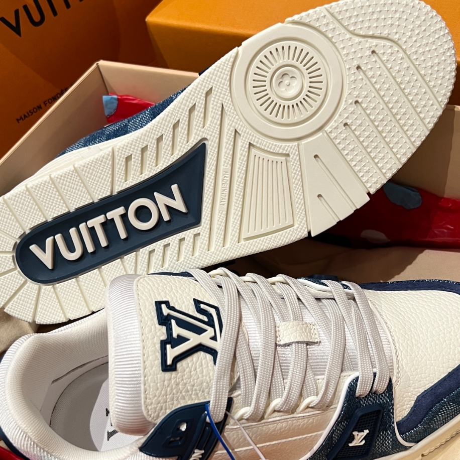 Louis Vuitton Trainer Navy White Sneaker Reps - LS109 - view 03