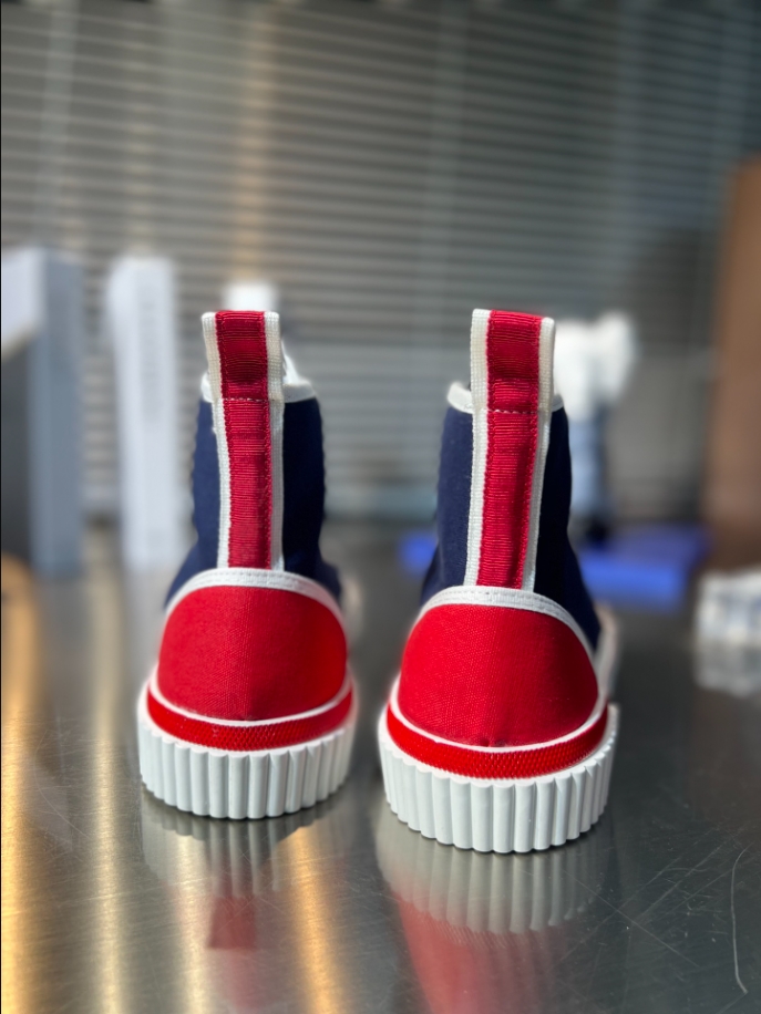 Christian Louboutin Pedro Donna High Marine Red Sneaker Reps - CLS102 - view 03