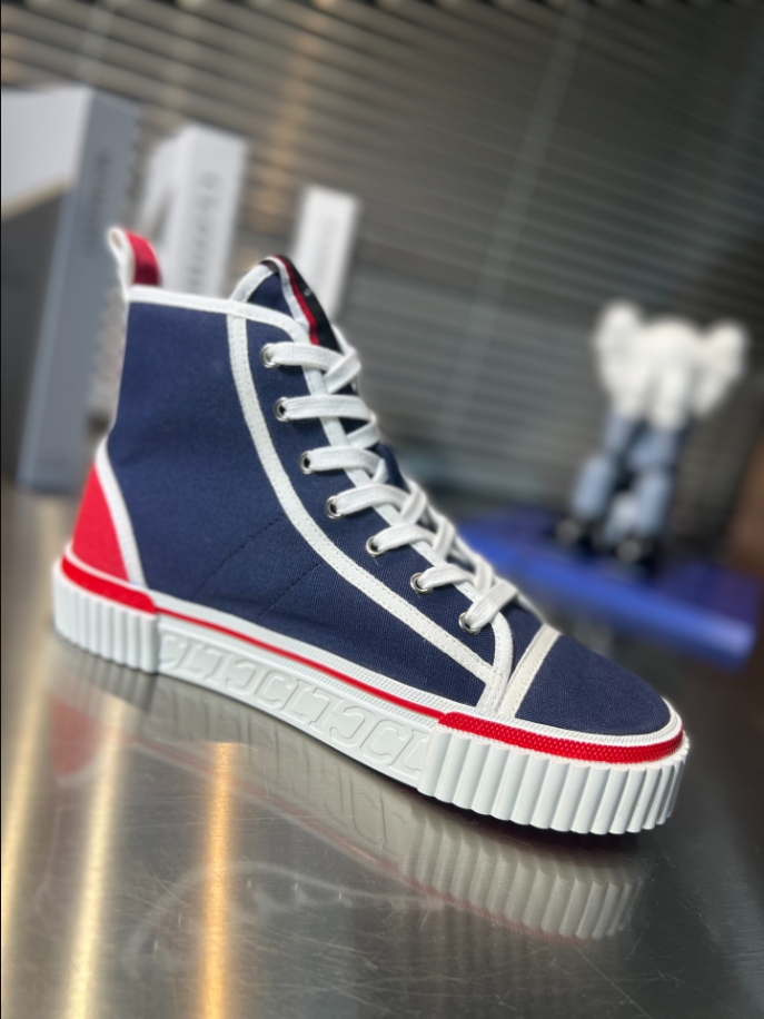Christian Louboutin Pedro Donna High Marine Red Sneaker Reps - CLS102 - view 04