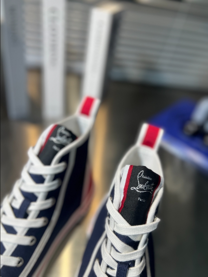 Christian Louboutin Pedro Donna High Marine Red Sneaker Reps - CLS102 - view 06