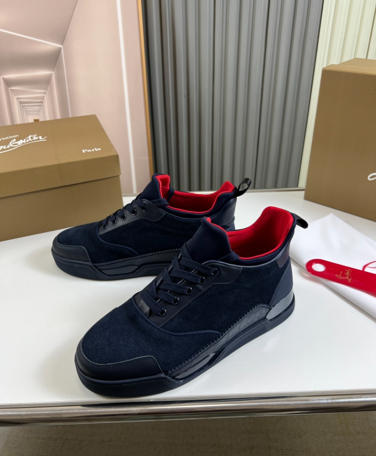 Christian Louboutin Navy Blue Black Sneaker Reps - CLS104 - view 02