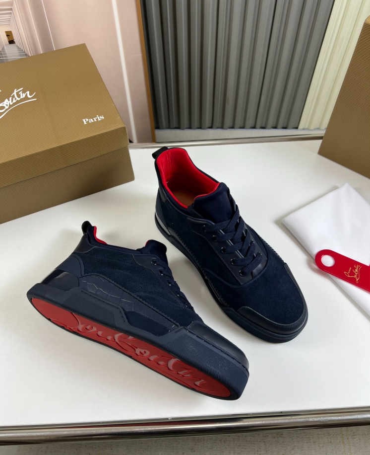 Christian Louboutin Navy Blue Black Sneaker Reps - CLS104 - view 03