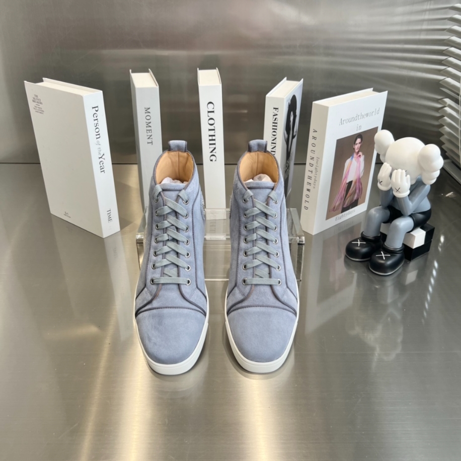 Christian Louboutin Louis Orlato Suede High-Top Sneaker Reps - CLS105 - view 02