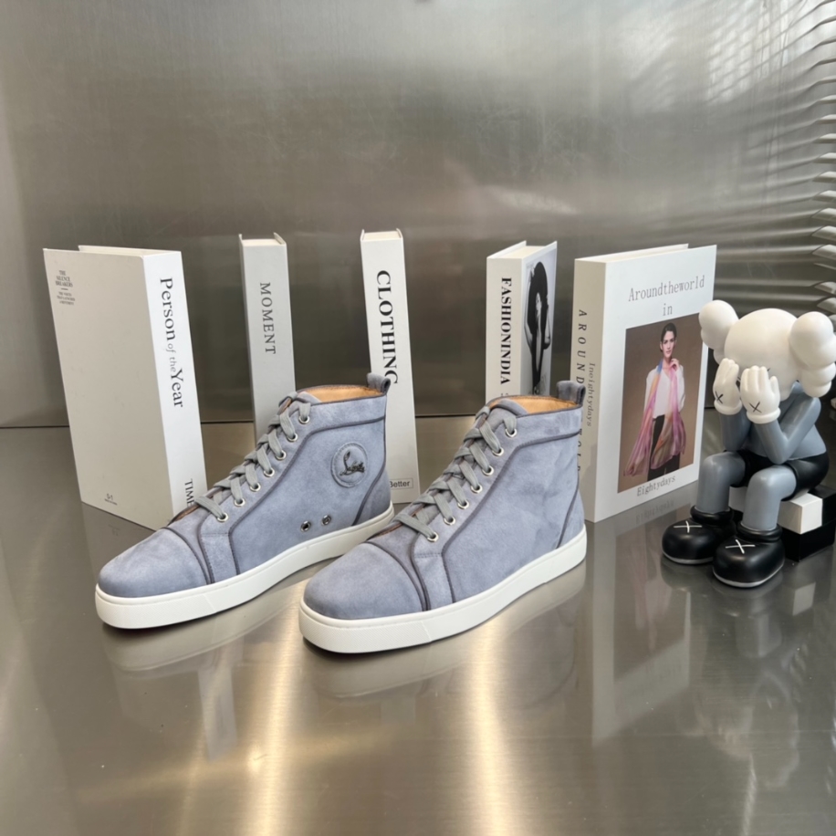 Christian Louboutin Louis Orlato Suede High-Top Sneaker Reps - CLS105 - view 03