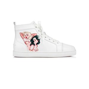 Christian Louboutin Skateboarding High-top White Sneaker Reps - CLS111 - view 01