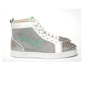 Christian Louboutin Multicolor Version Navy Lou Spikes Flat Sneaker Reps - CLS112 - view 01