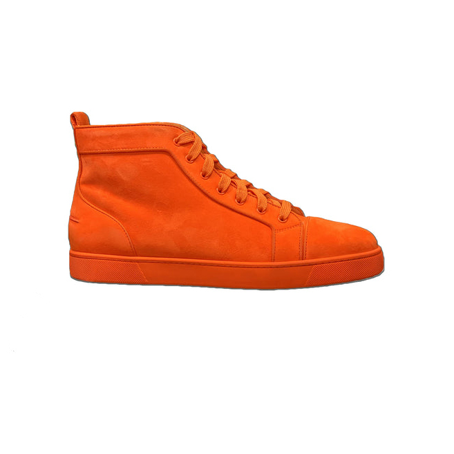 Christian Louboutin Orlato Orange Suede Sneaker Reps - CLS115 - view 01