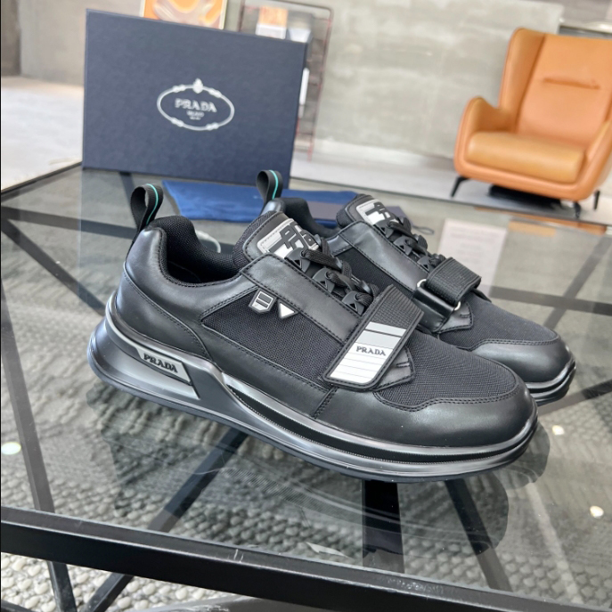 Prada Mechano Black Silver Sneakers Reps - PRS001 - view 01