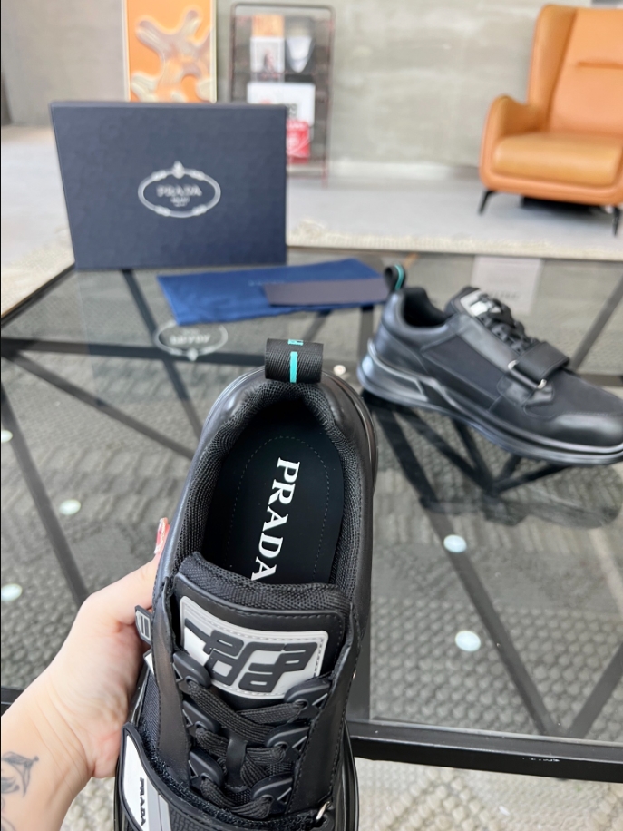 Prada Mechano Black Silver Sneakers Reps - PRS001 - view 04