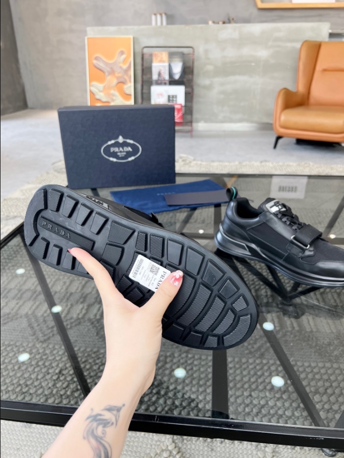 Prada Mechano Black Silver Sneakers Reps - PRS001 - view 06