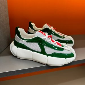 Prada Cloudbust Thunder Green Silver Sneakers Reps - PRS009 - view 01