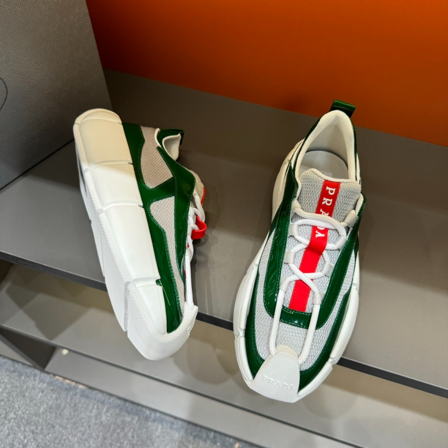 Prada Cloudbust Thunder Green Silver Sneakers Reps - PRS009 - view 02