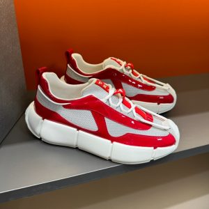 Prada Cloudbust Thunder Red Silver Sneakers Reps - PRS010 - view 01