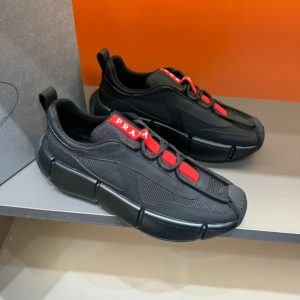 Prada Cloudbust Thunder Black Red Sneakers Reps - PRS013 - view 01