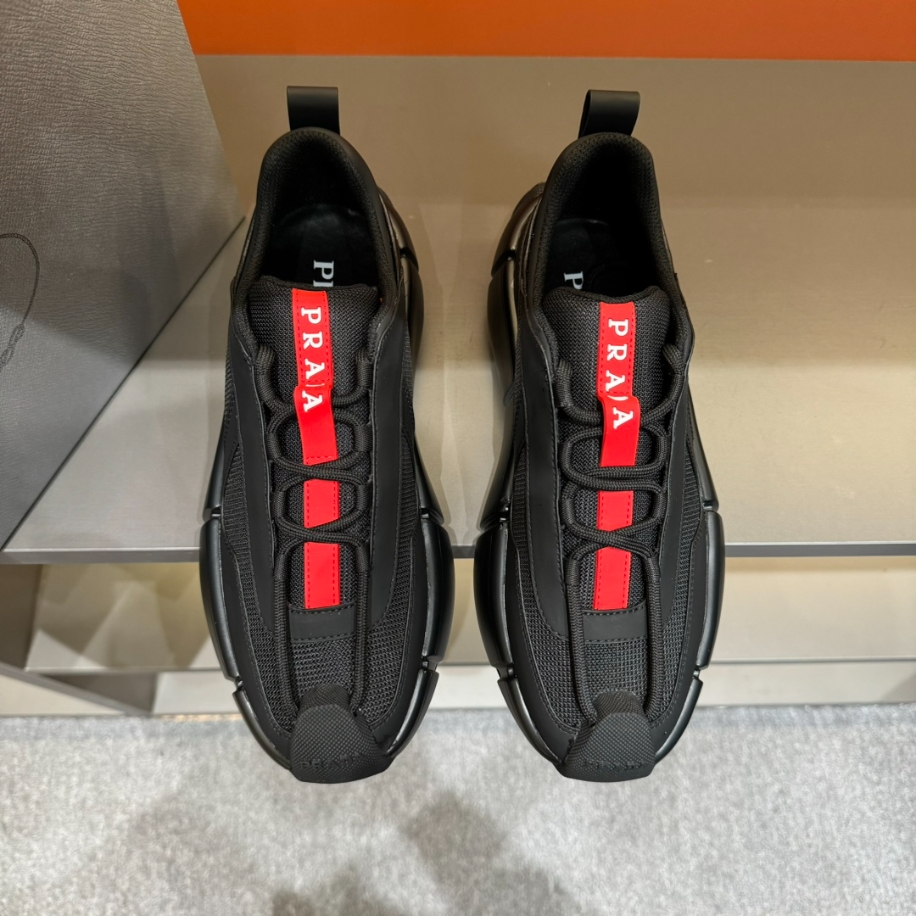 Prada Cloudbust Thunder Black Red Sneakers Reps - PRS013 - view 02