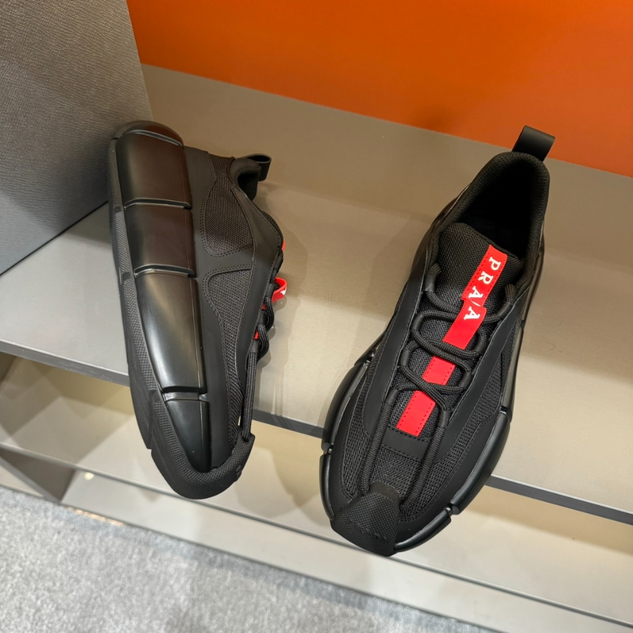 Prada Cloudbust Thunder Black Red Sneakers Reps - PRS013 - view 05