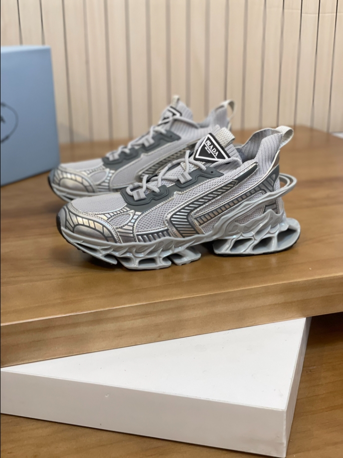 Prada Blade Type Grey Sneakers Reps - PRS016 - view 04