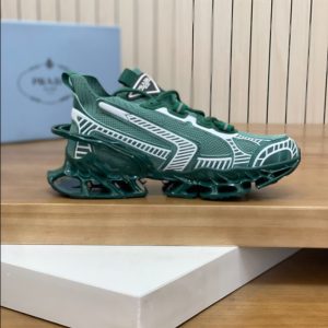 Prada Blade Type Dark Green Sneakers Reps - PRS015 - view 01