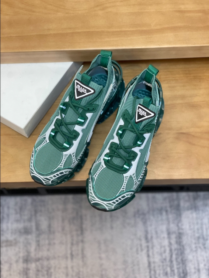 Prada Blade Type Dark Green Sneakers Reps - PRS015 - view 04