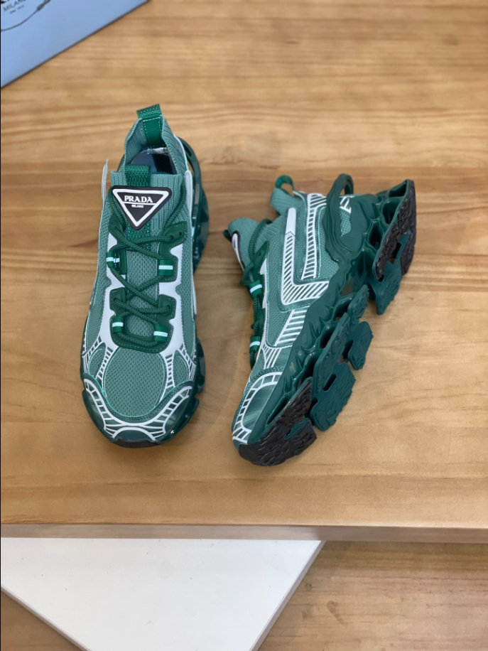 Prada Blade Type Dark Green Sneakers Reps - PRS015 - view 06